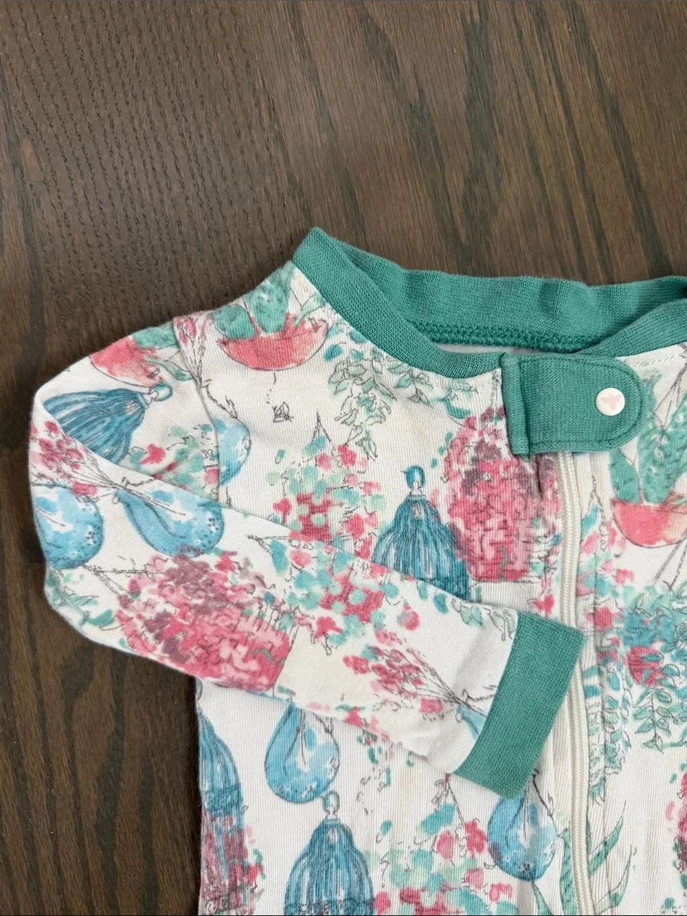 Burt’s Bees Baby 12M Succulent Floral Footed Sleeper